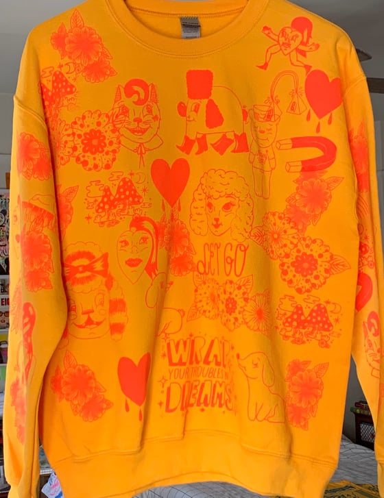 Image of "Peachy" crewneck sweatshirt (M)