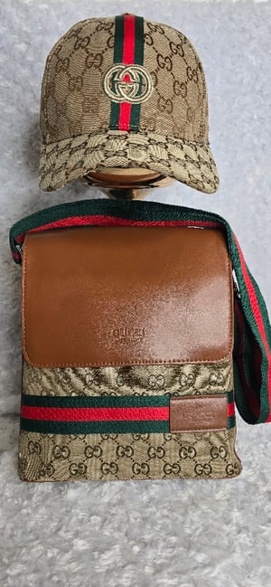 Image of Brown Gorg girl messenger w/ Matching hat