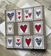 Framed Hearts valentines card 