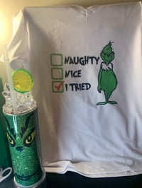 Image 1 of Grinch iced tumbler and T