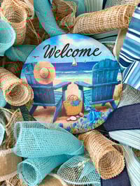 Image 2 of Beachy Welcome Wreath