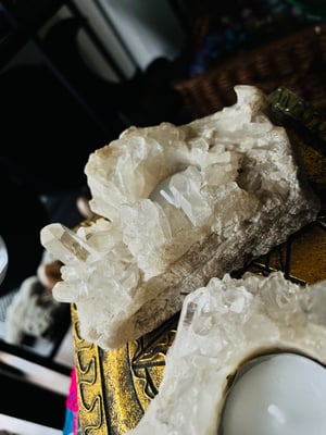 Image of Clear Quartz high grade chunky candle
