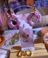 Image 2 of Talavera Floral Pink Studs