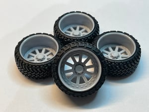 24” off road wheels w stretch wall tires