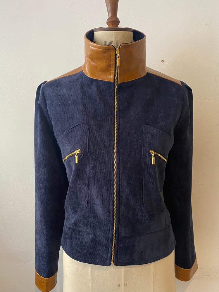 Image of Cord and leather Marianne jacket