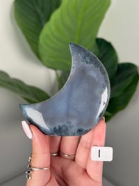 Image 9 of MOSS AGATE SELF STANDING MOONS