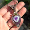 Trapiche Amethyst in Antiqued Copper 