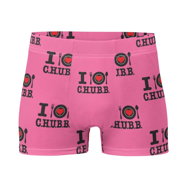 Image of I Love C.H.U.B.B. - Boxer Briefs (Brilliant Rose Pink)
