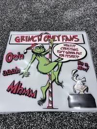 Dtf heat transfer Christmas theme for matching t shirts Grinch only fans