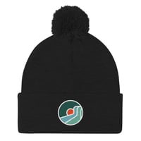 Image 2 of Spokane Falls Pom-Pom Beanie