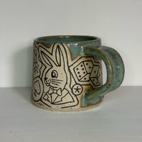 Image of Turquoise Stoneware Mug Flash 1