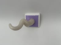 Image 2 of Single Blue Glow in the Dark Tentacle on Lilac and White Square Base