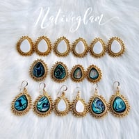 Image 2 of  24kt Gold Shell Floral Petal Studs