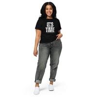 Image 2 of IT'S THAT TIME - Women’s Black High-Waisted Tee
