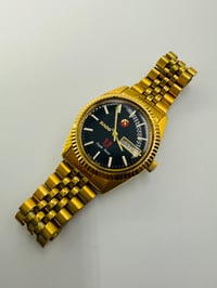 Image 4 of Rado Purple Horse Day Date Black Dial Gold Plated Automatic Men’s Watch