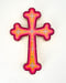 Image of Floral Cross Small Yellow/Magenta/Hot Pink 