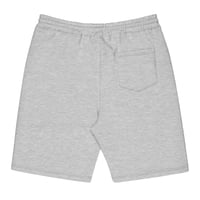 Image 2 of N8NOFACE Stacked Logo Embroidered Heather Gray Men's fleece shorts