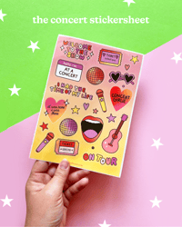 Concert - Planche de stickers