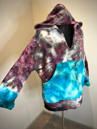 Image 4 of Black Cherry & Teal Pullover Hoodie