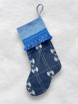 Image of CHRISTMAS STOCKING - JAPANESE IKAT