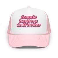 Image 1 of Female Barbers Do It Better *EMBROIDERED* Pink