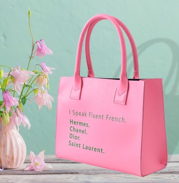 Image of Speak Fluent French Message Tote Bag / Shoulder Bag