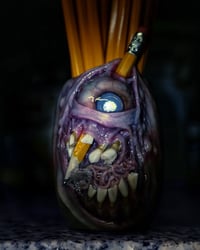Image 2 of Don't run with you pencils-pencil holder, brush holder, pen holder, Reflective Eye