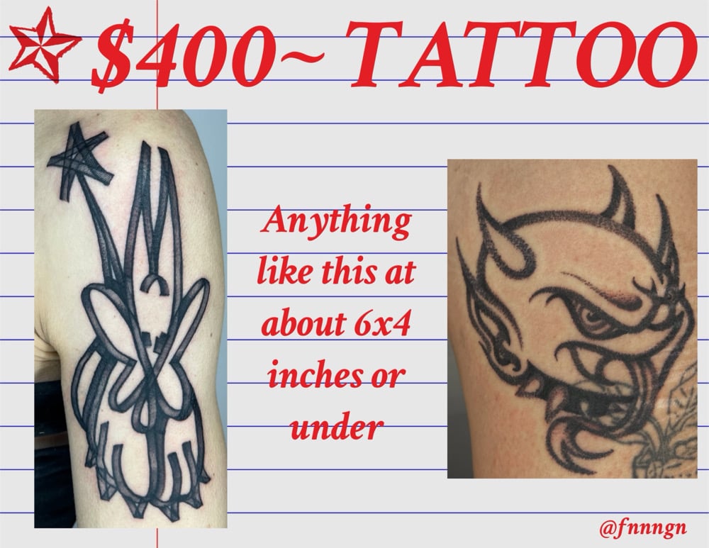 Image of TATTOO GIFT CERTIFICATE