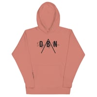 MAUVE/BLACK/BLACK EMBROIDERED HOODIE