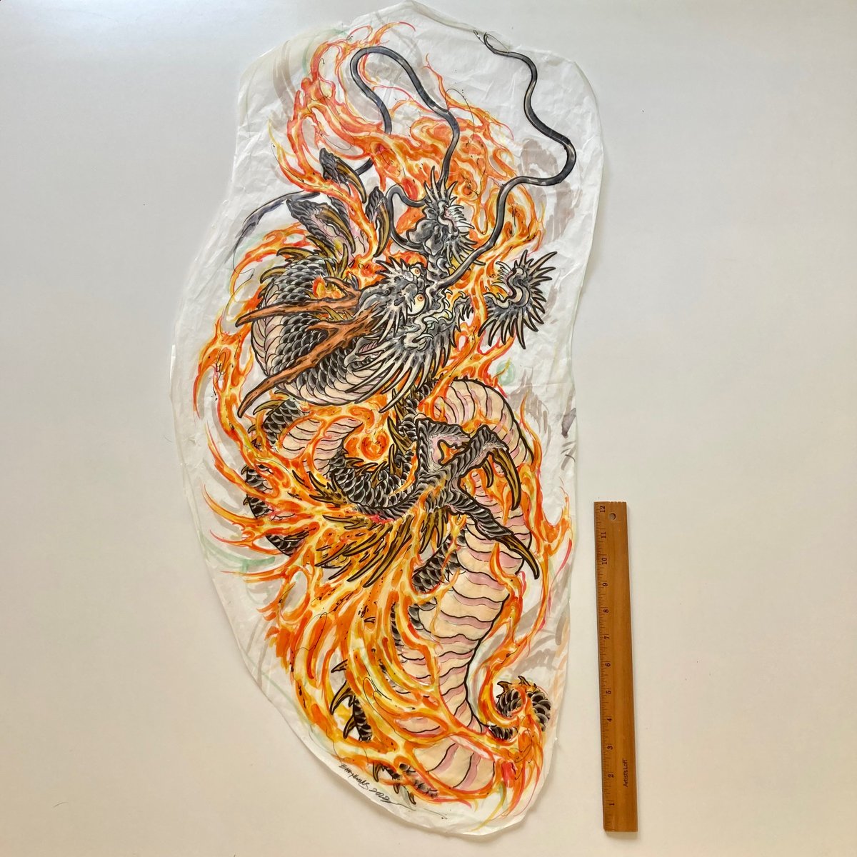 Fire Dragon 17”x33”