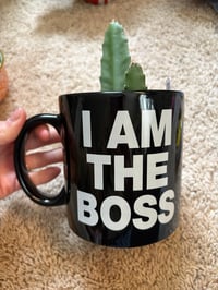 Image 1 of Red Orchid Cactus in ‘I AM THE BOSS’ mug