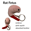 Rat Fetus keychain