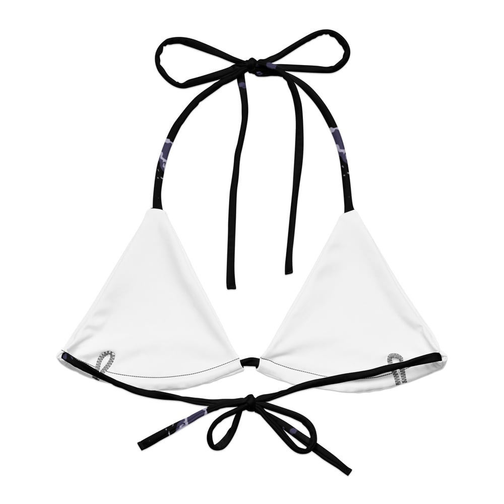 Lightning bolt string bikini top