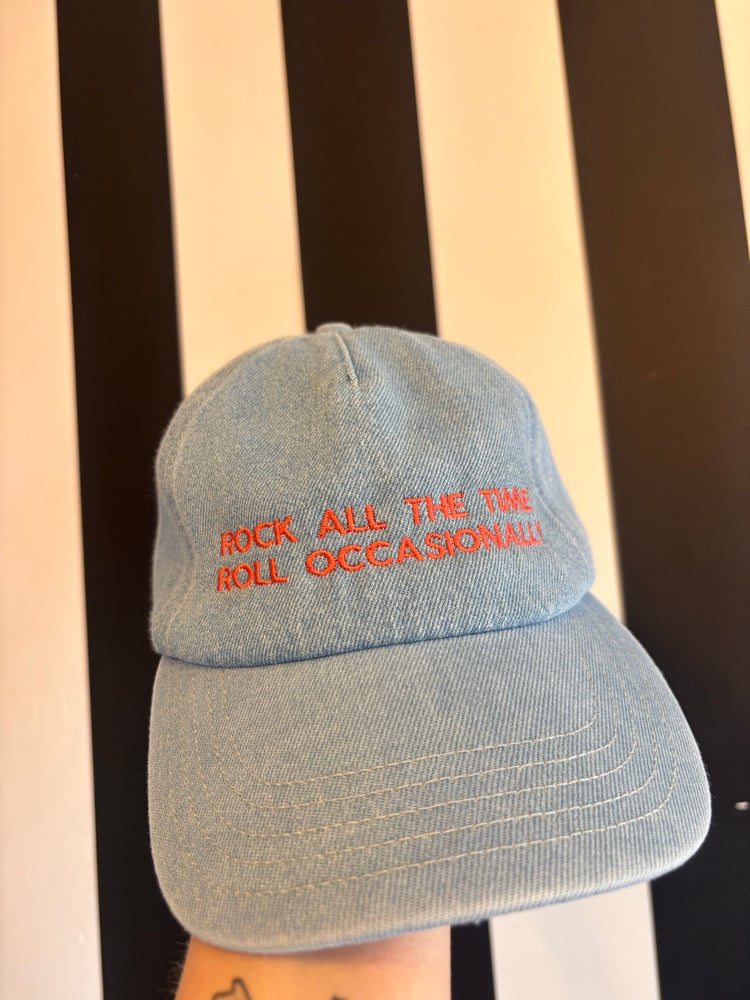 Image of rock all the time roll occasionally embroidered cap