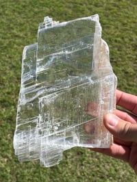 Image 2 of Transparent Selenite Slab | Morocco #3049