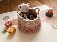Image 1 of Two-tone storage basket