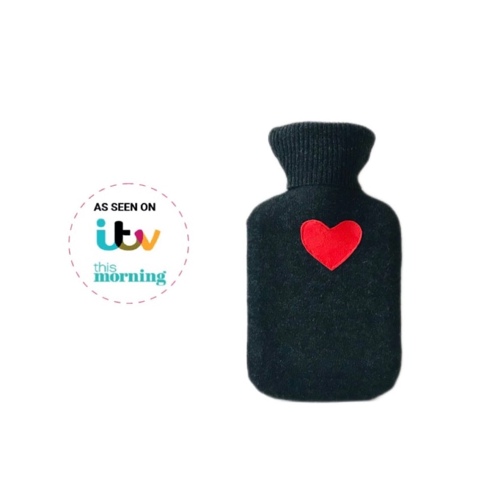 Image of Pure Cashmere Mini Heart Hot Water Bottle