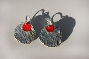 Image of Hammered drop earrings
