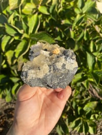 Image 2 of Yellow Fluorite on Galena