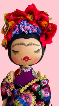 Image 7 of RESERVED FOR ALLISON FRIDA INSPIRED ART DOLL MEDIUM