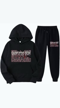 Gwap Dead Sesh Blk Jogger Set (Red&White)