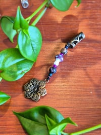 Flower Dangle Bead with Rhodonite 