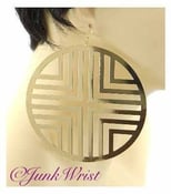 Image of BBWives Inspired Gold Round Earrings 