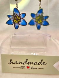 Image 5 of Handcrafted Resin Silent Princess Flower Earrings 