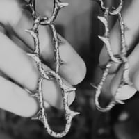 Image 2 of Huge Sterling Thorn Earrings