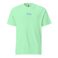 Image 3 of "tardy" Unisex Garment-dyed Heavyweight T-shirt