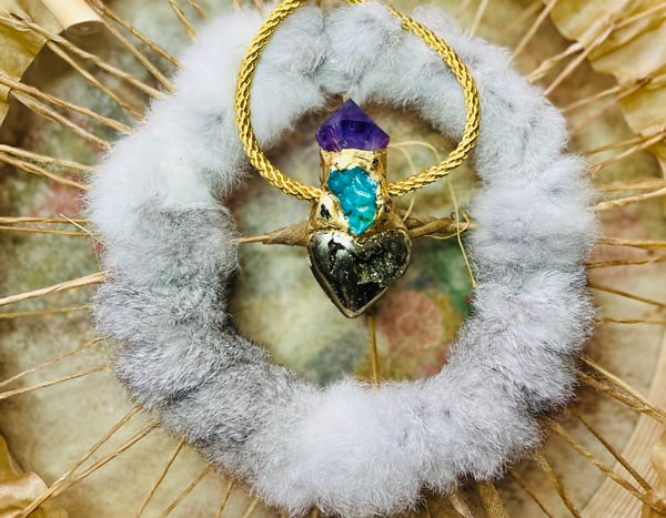 Image of ROOTS TO BLOSSOM- Pyrite Heart 