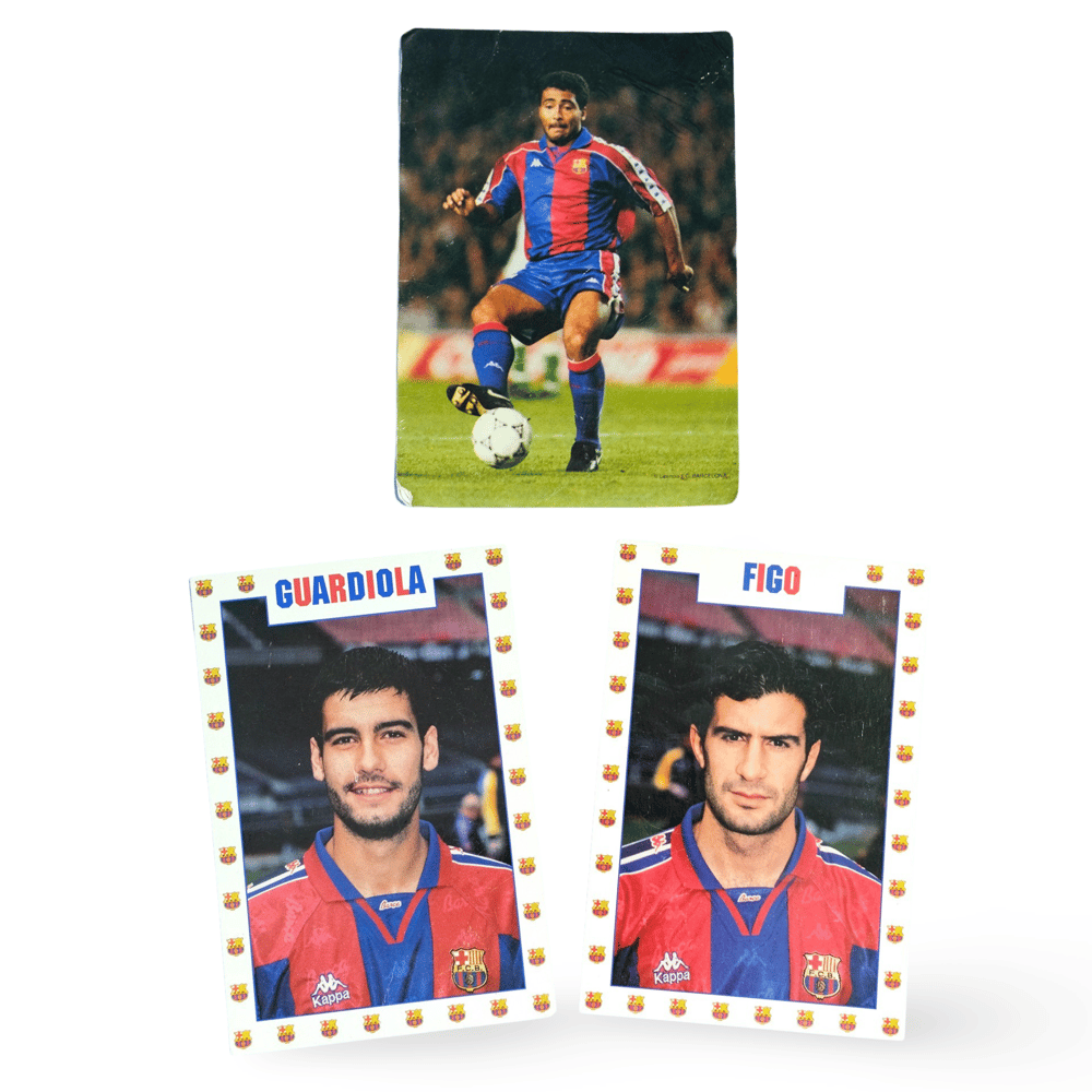 Image of Three 90s Barcelona Football Post Cards 