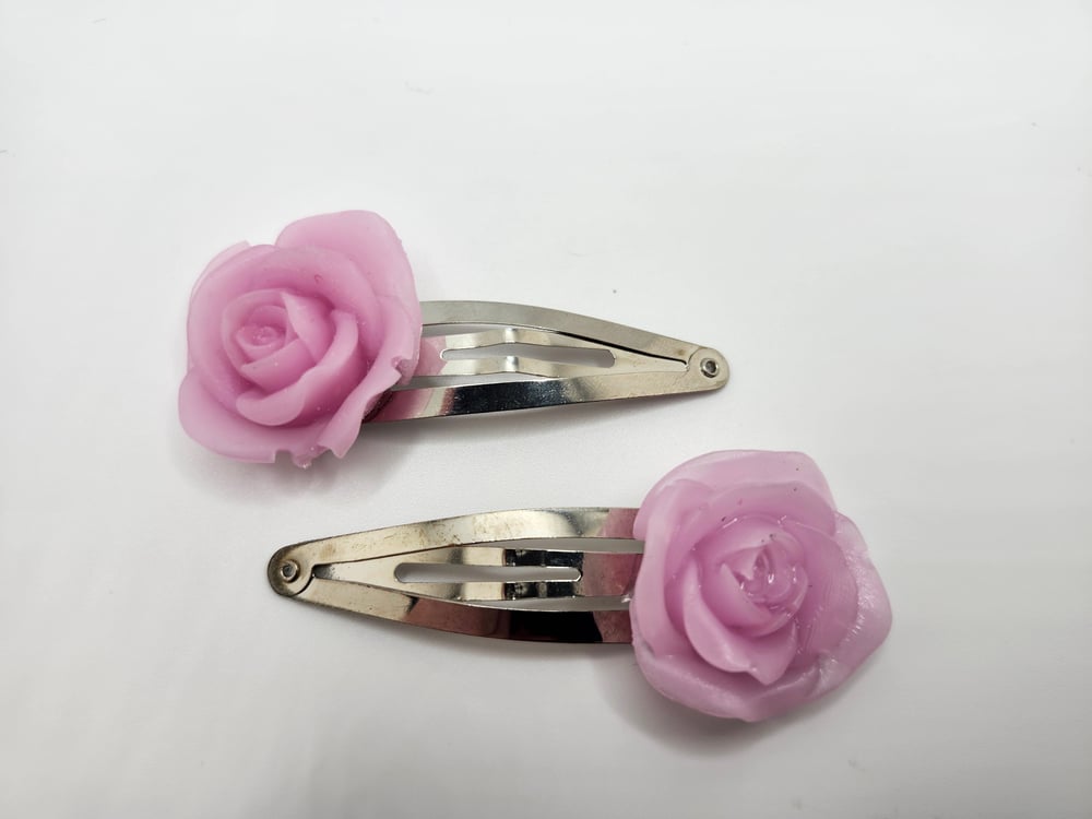 Image of Rose Hairclips | Wonderland Collection 