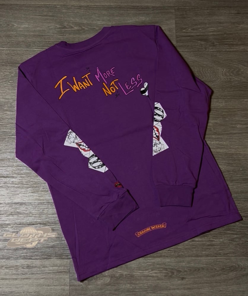 Image of Chrome Hrts Purple Long Sleeve Shirt